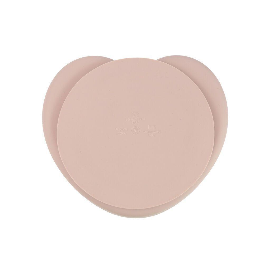 Prato De Silicone Coração Rosa Com Ventosa e Design Seguro - 4