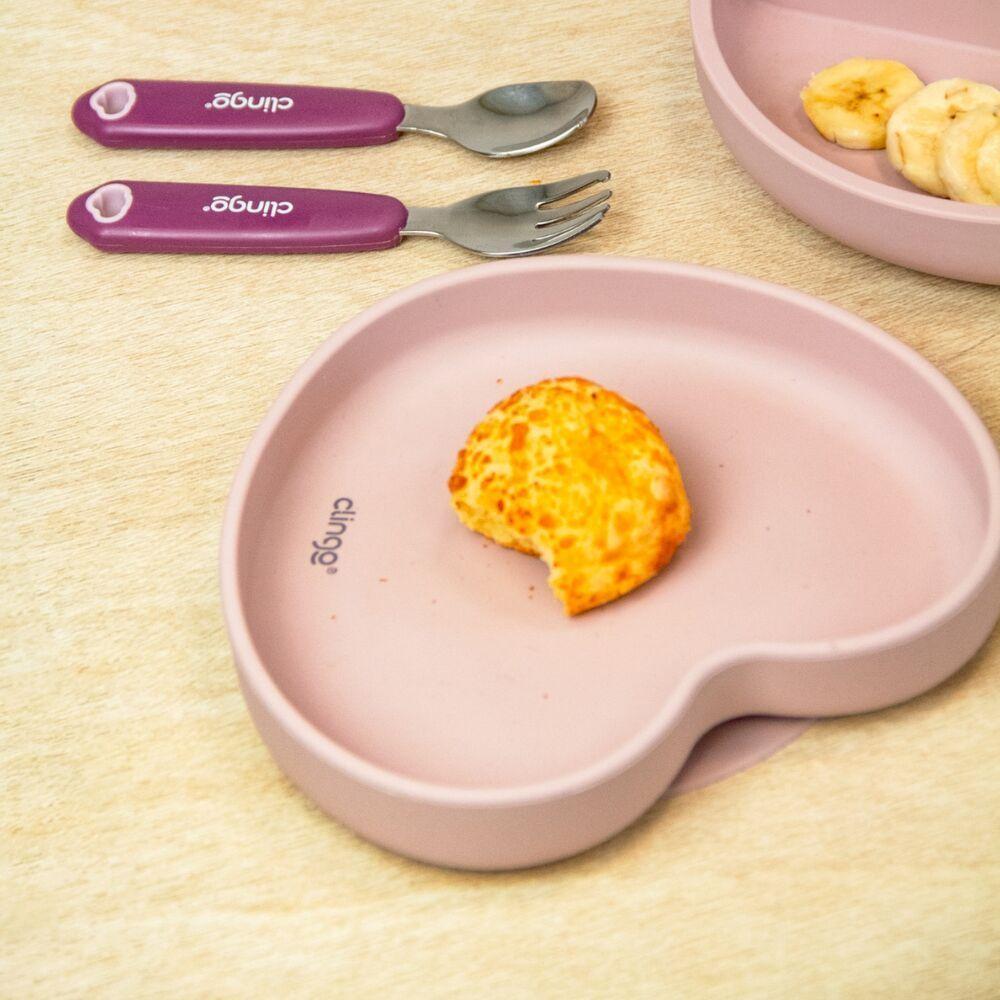 Prato De Silicone Coração Rosa Com Ventosa e Design Seguro - 5