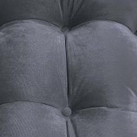 Poltrona Costela Com Puff Em Linho Ou Veludo - élpis Móveis Veludo Grafite - 5