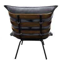 Poltrona Costela Com Puff Em Linho Ou Veludo - élpis Móveis Veludo Grafite - 7