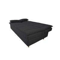 Sofá Cama 3 Lugares 197cm Soho Suede Preto Herrero Decor Preto - 2
