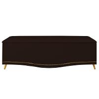 Calçadeira Baú Casal 140cm Com Tachas Imperial J02 Sintético Marrom Escuro - Mpozenato - 2