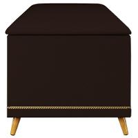 Calçadeira Baú Casal 140cm Com Tachas Imperial J02 Sintético Marrom Escuro - Mpozenato - 5