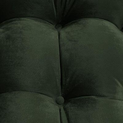 Poltrona Costela Com Puff Em Linho Ou Veludo - élpis Móveis Veludo Verde