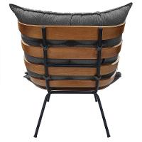 Poltrona Costela Decoração Em Linho - élpis Móveis Linho Grafite - 5