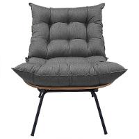 Poltrona Costela Decoração Em Linho - élpis Móveis Linho Grafite - 6