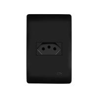 Tomada Fame Habitat Black 2p+t 10a Com Placa 4x2 Preta - 1