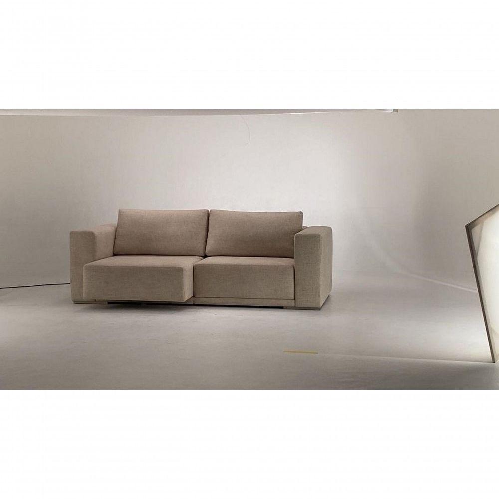 Sofá 02 E 03 Lugares 2,60mt Tecido Bege Assento Elétrico Retrátil Havana - 2