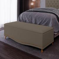 Calçadeira Baú Casal 140cm Com Tachas Imperial J02 Sintético Areia - Mpozenato - 2