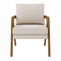 Kit 2 Poltrona Decorativa Moderna Para Sala Escritório Xangai Bouclé Bege - 8