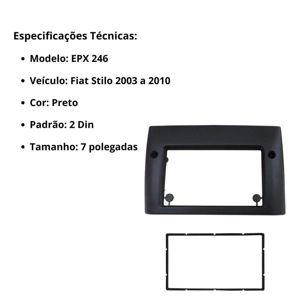 Central Multimídia 2 Din Mp5 Fiat Stilo Câmera Moldura Tela - 4