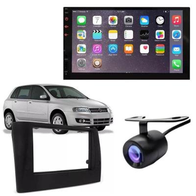 Central Multimídia 2 Din Mp5 Fiat Stilo Câmera Moldura Tela