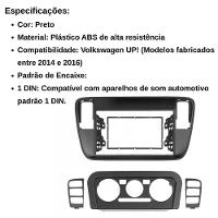 Central Multimídia 2 Din Mp5 Up Câmera Moldura Tela