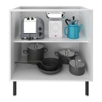 Balcão De Cozinha Em Mdf Com 2 Portas 80cm Multimóveis Cr20428 Branco - 3