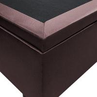 Base Box Baú Para Cama Casal King 192x203cm Bipartido Liz S05 Sintético Marrom - Mpozenato - 5