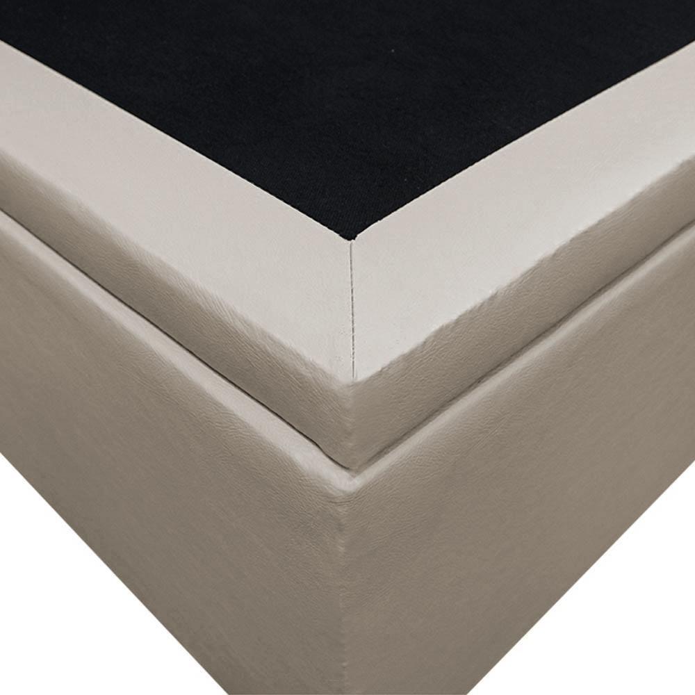 Base Box Baú Para Cama Casal 138x188cm Liz S05 Sintético Bege - Mpozenato - 5