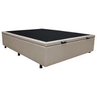 Base Box Baú Para Cama Casal 138x188cm Liz S05 Sintético Bege - Mpozenato - 1