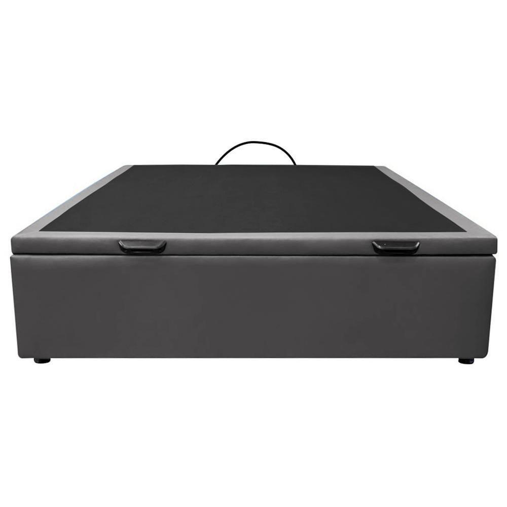 Base Box Baú Para Cama Casal 138x188cm Liz S05 Sintético Cinza - Mpozenato - 6