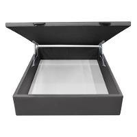 Base Box Baú Para Cama Casal 138x188cm Liz S05 Sintético Cinza - Mpozenato - 3