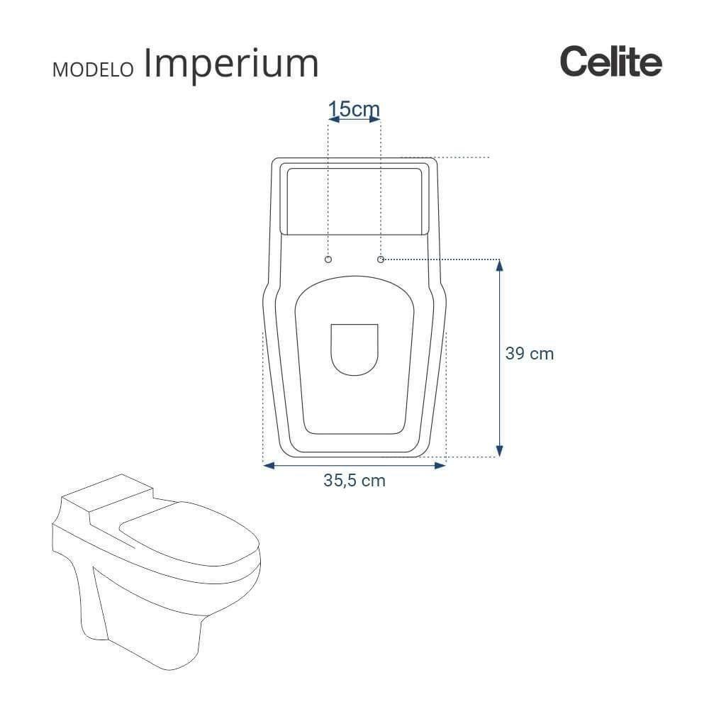 Assento Sanitário Imperium Marrom Degrade Para Louça Celite - 2