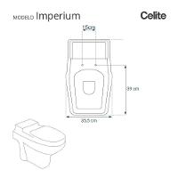 Assento Sanitário Imperium Marrom Degrade Para Louça Celite - 2
