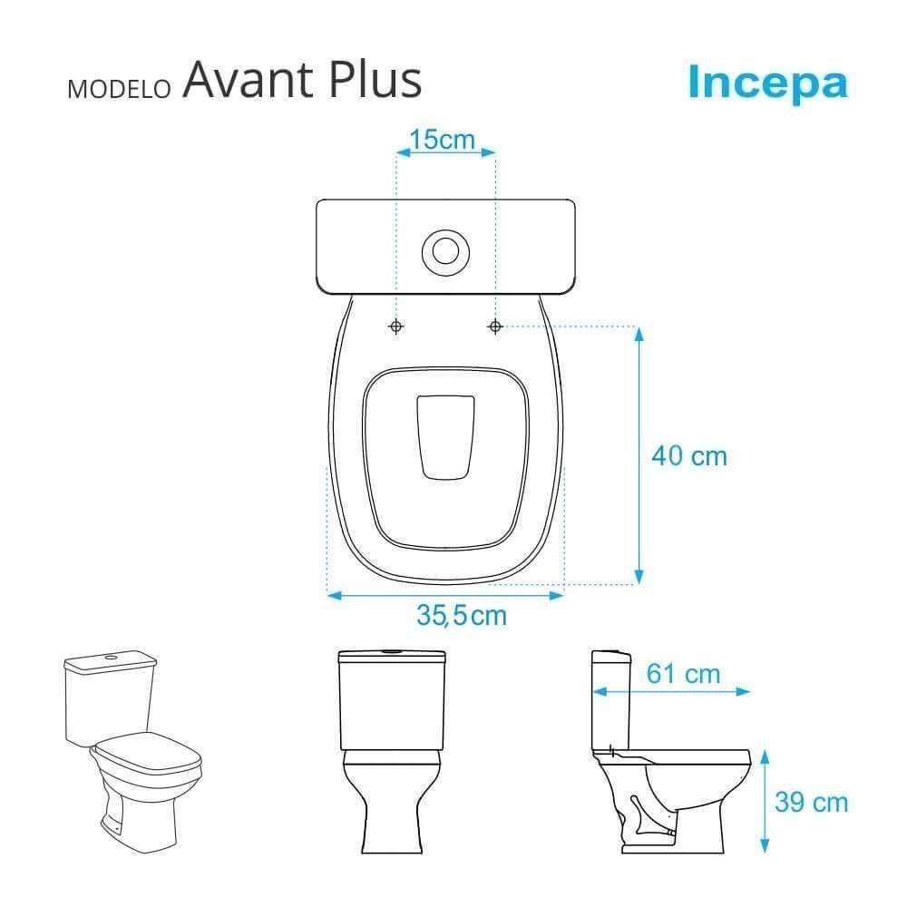 Assento Sanitário Polipropileno Soft Close Avant Plus Branco Para Vaso Incepa - 4