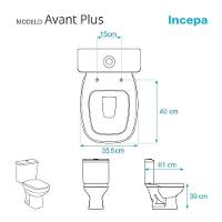 Assento Sanitário Polipropileno Soft Close Avant Plus Branco Para Vaso Incepa - 4