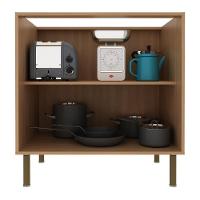 Balcão De Cozinha Com 2 Portas 80cm Multimóveis Cr20424 Freijó - 3