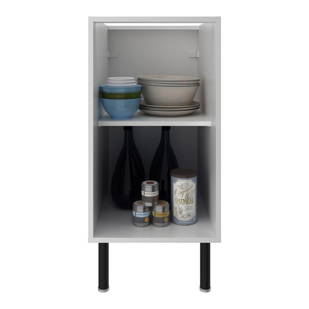 Balcão De Cozinha Em Mdf Com Tampo E 1 Porta 40cm Multimóveis Cr20464 Branco Carvalho Tropical - 5