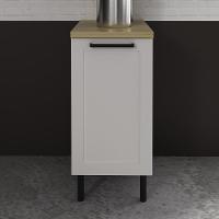 Balcão De Cozinha Em Mdf Com Tampo E 1 Porta 40cm Multimóveis Cr20464 Branco Carvalho Tropical - 1