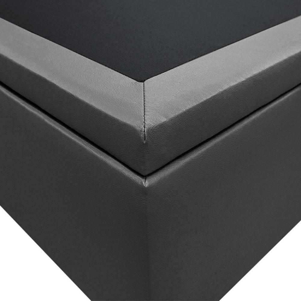 Base Box Baú Para Cama Viúva 128x188cm Liz S05 Sintético Cinza - Mpozenato - 5