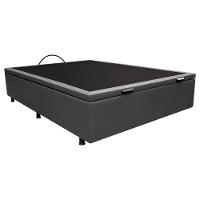 Base Box Baú Para Cama Viúva 128x188cm Liz S05 Sintético Cinza - Mpozenato - 1