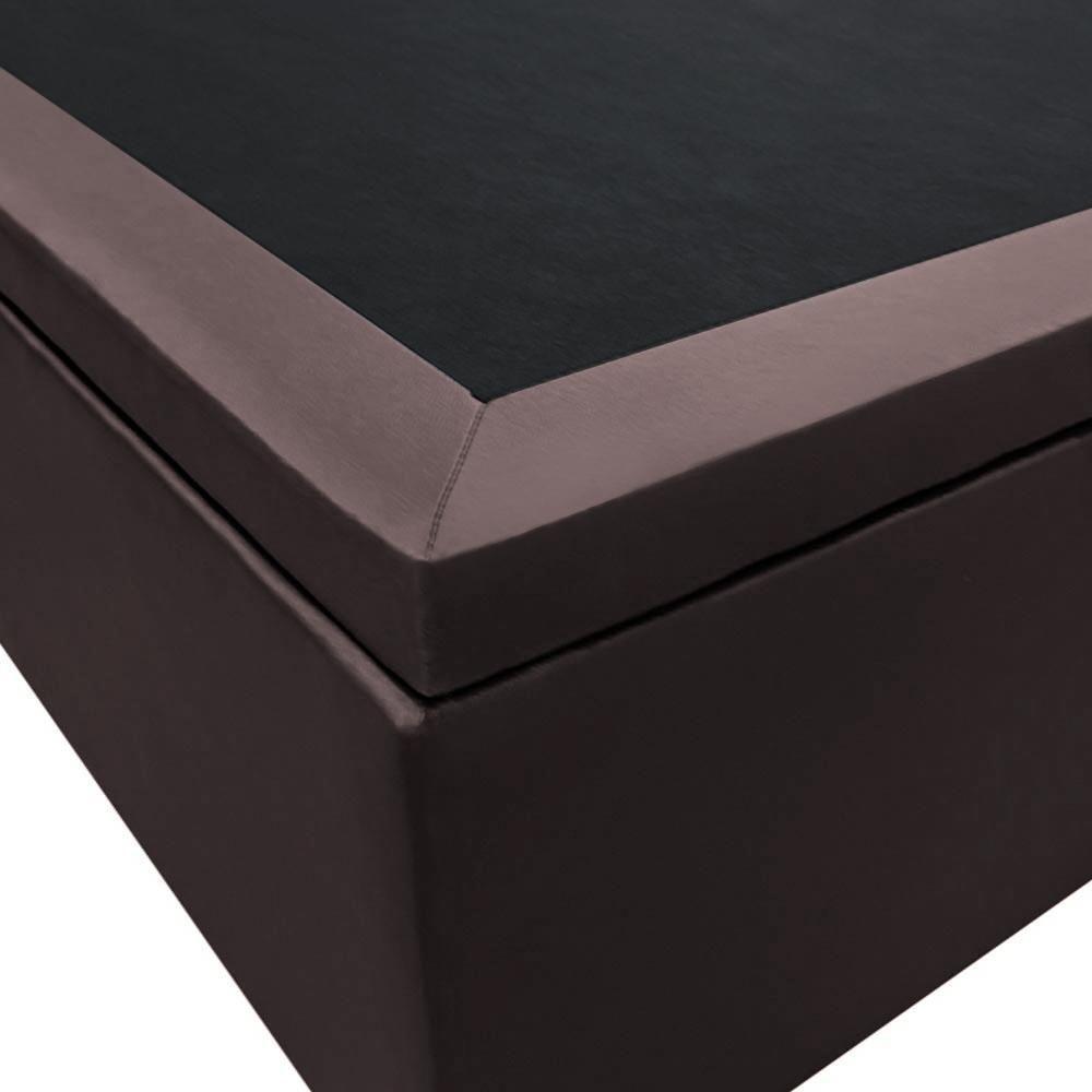 Base Box Baú Para Cama Casal 138x188cm Liz S05 Sintético Marrom - Mpozenato - 5