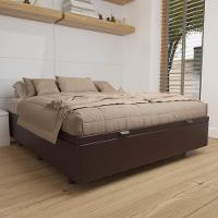 Base Box Baú Para Cama Casal 138x188cm Liz S05 Sintético Marrom - Mpozenato - 2