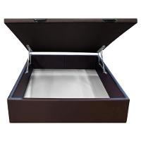 Base Box Baú Para Cama Casal 138x188cm Liz S05 Sintético Marrom - Mpozenato - 3