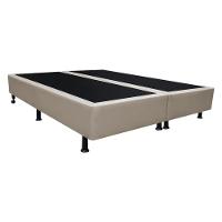 Base Box Para Cama Casal King 192x203cm Bipartido Liz S05 Sintético Bege - Mpozenato - 1