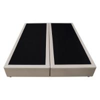 Base Box Para Cama Casal King 192x203cm Bipartido Liz S05 Sintético Bege - Mpozenato - 5