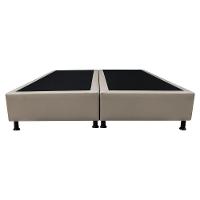 Base Box Para Cama Casal King 192x203cm Bipartido Liz S05 Sintético Bege - Mpozenato - 6