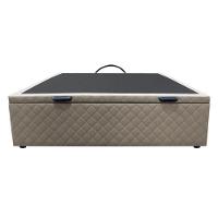 Base Box Baú Para Cama Casal 138x188cm Liz S05 Suede Bordado Bege - Mpozenato - 6