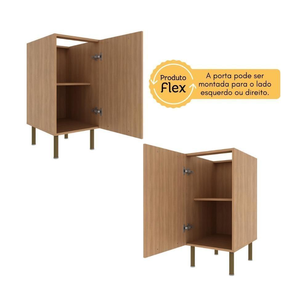 Balcão De Cozinha Com 1 Porta 40cm Multimóveis Cr20422 Freijó - 2