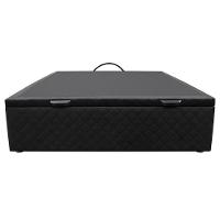 Base Box Baú Para Cama Viúva 128x188cm Liz S05 Suede Bordado Preto - Mpozenato - 6