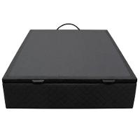 Base Box Baú Para Cama Viúva 128x188cm Liz S05 Suede Bordado Preto - Mpozenato - 7
