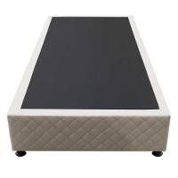 Base Box Para Cama Solteiro 88x188cm Liz S05 Suede Bordado Bege - Mpozenato - 5