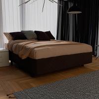 Base Box Para Cama Casal 138x188cm Liz S05 Suede Bordado Marrom - Mpozenato - 2