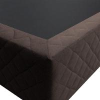 Base Box Para Cama Casal 138x188cm Liz S05 Suede Bordado Marrom - Mpozenato - 3
