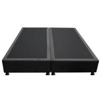 Base Box Para Cama Casal Queen 158x198cm Bipartido Liz S05 Suede Bordado Preto - Mpozenato - 5