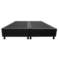 Base Box Para Cama Casal Queen 158x198cm Bipartido Liz S05 Suede Bordado Preto - Mpozenato - 6