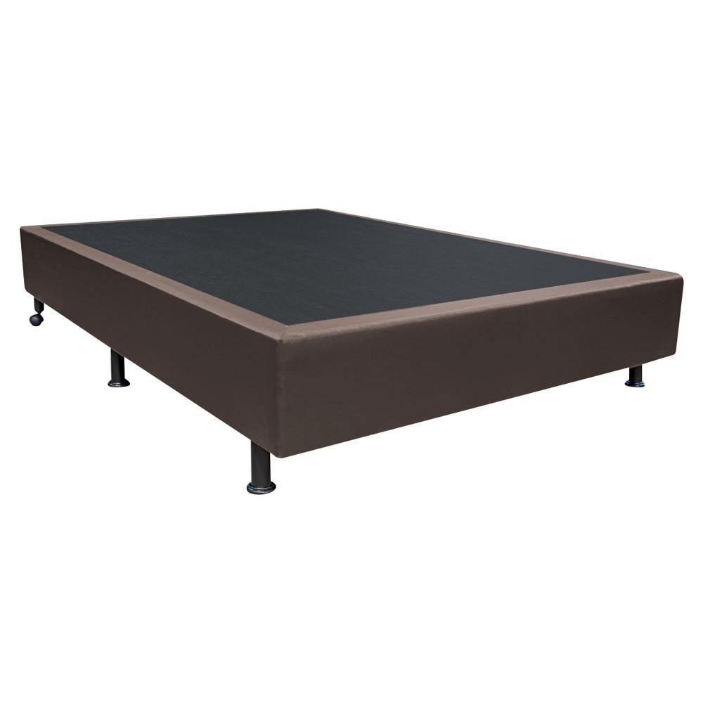 Base Box Para Cama Casal 138x188cm Liz S05 Sintético Marrom - Mpozenato - 1