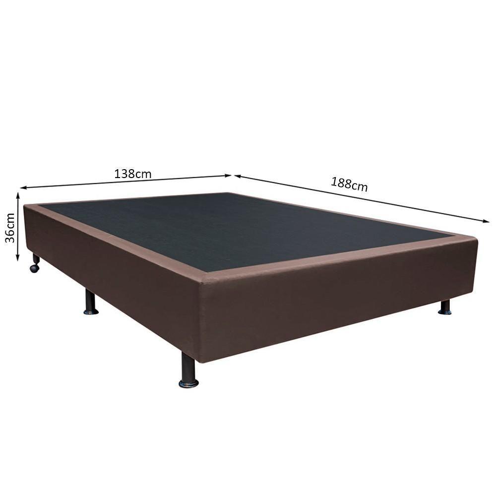 Base Box Para Cama Casal 138x188cm Liz S05 Sintético Marrom - Mpozenato - 4