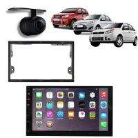 Central Multimídia 2 Din Mp5 Polo Hatch Câmera Moldura Tela - 1